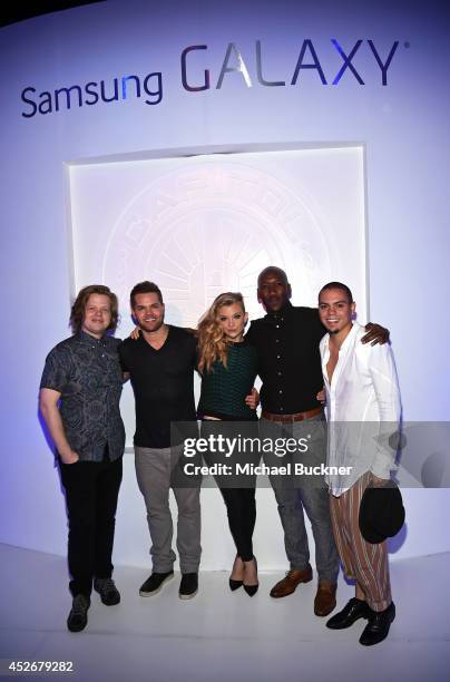 Actors Elden Henson, Wes Chatham, Natalie Dormer, Mahershala Ali, and Evan Ross attend Samsung and Lionsgate premiere of the first official teaser...