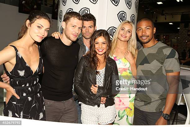 In this handout photo provided by Warner Bros, "The Originals" stars Phoebe Tonkin, Joseph Morgan, Daniel Gillies, Danielle Campbell, Leah Pipes and...