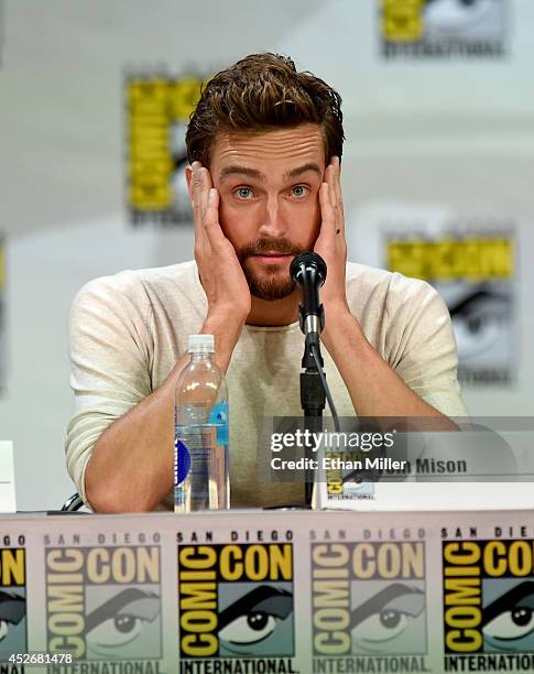 Actor Tom Mison attends the Entertainment Weekly: Brave New Warriors panel during Comic-Con International 2014 at the San Diego Convention Center on...