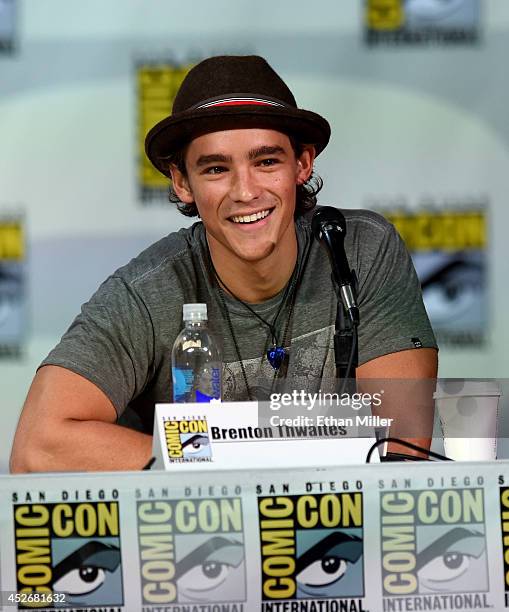 Actor Brenton Thwaites attends the Entertainment Weekly: Brave New Warriors panel during Comic-Con International 2014 at the San Diego Convention...