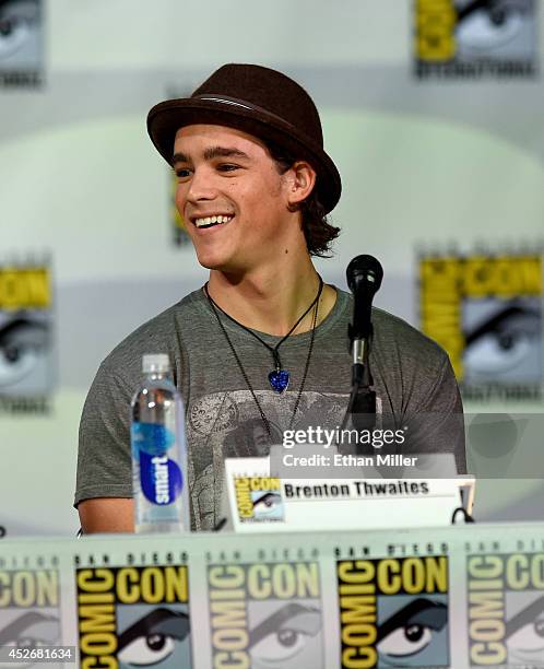 Actor Brenton Thwaites attends the Entertainment Weekly: Brave New Warriors panel during Comic-Con International 2014 at the San Diego Convention...