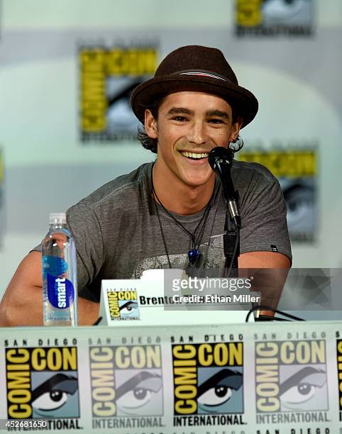Actor Brenton Thwaites attends the Entertainment Weekly: Brave New Warriors panel during Comic-Con International 2014 at the San Diego Convention...