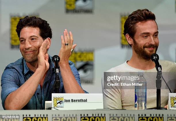 Actors Jon Bernthal and Tom Mison attend the Entertainment Weekly: Brave New Warriors panel during Comic-Con International 2014 at the San Diego...