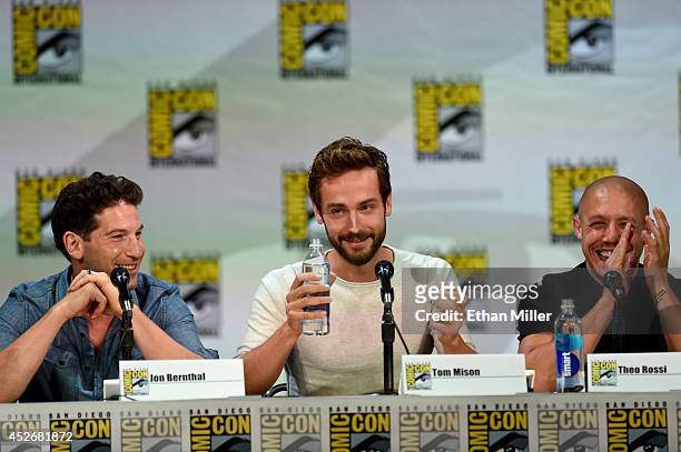 Actors Jon Bernthal, Tom Mison and Theo Rossi attend the Entertainment Weekly: Brave New Warriors panel during Comic-Con International 2014 at the...