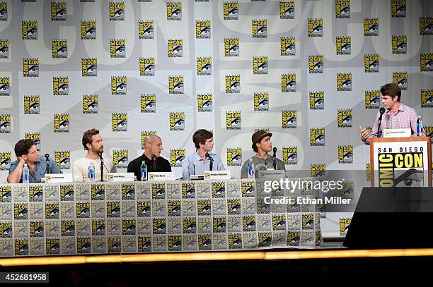 Actors Jon Bernthal, Tom Mison, Theo Rossi, Freddie Highmore, Brenton Thwaites and Entertainment Weekly's Darren Franich attend the Entertainment...