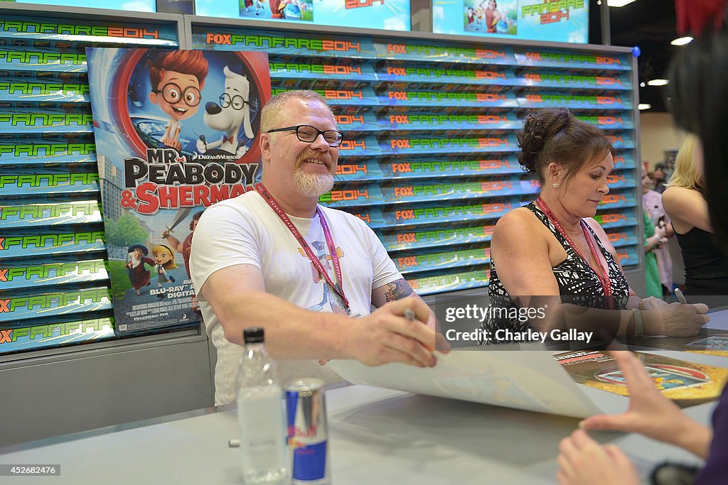 "Rocky And Bullwinkle" Autograph Signing At Fox Booth At Comic-Con 2014