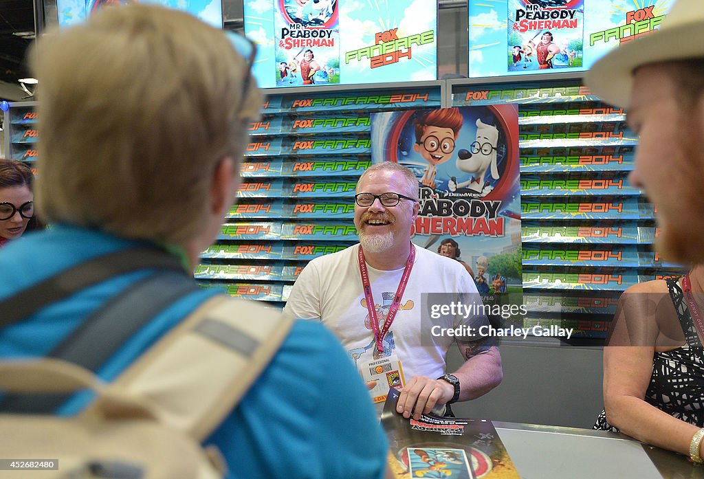 "Rocky And Bullwinkle" Autograph Signing At Fox Booth At Comic-Con 2014