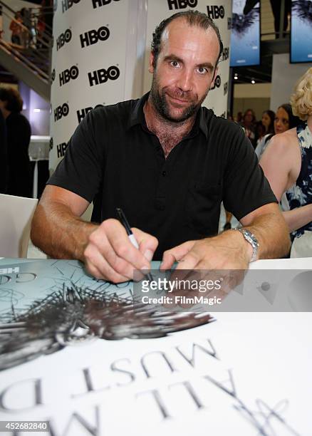 Actor Rory McCann attends HBO's "Game of Thrones" cast autograph signing during Comic-Con 2014 on July 25, 2014 in San Diego, California.