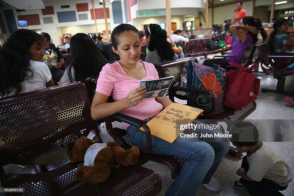 Central Americans Freed By Border Patrol Depart For Destinations Around The U.S.