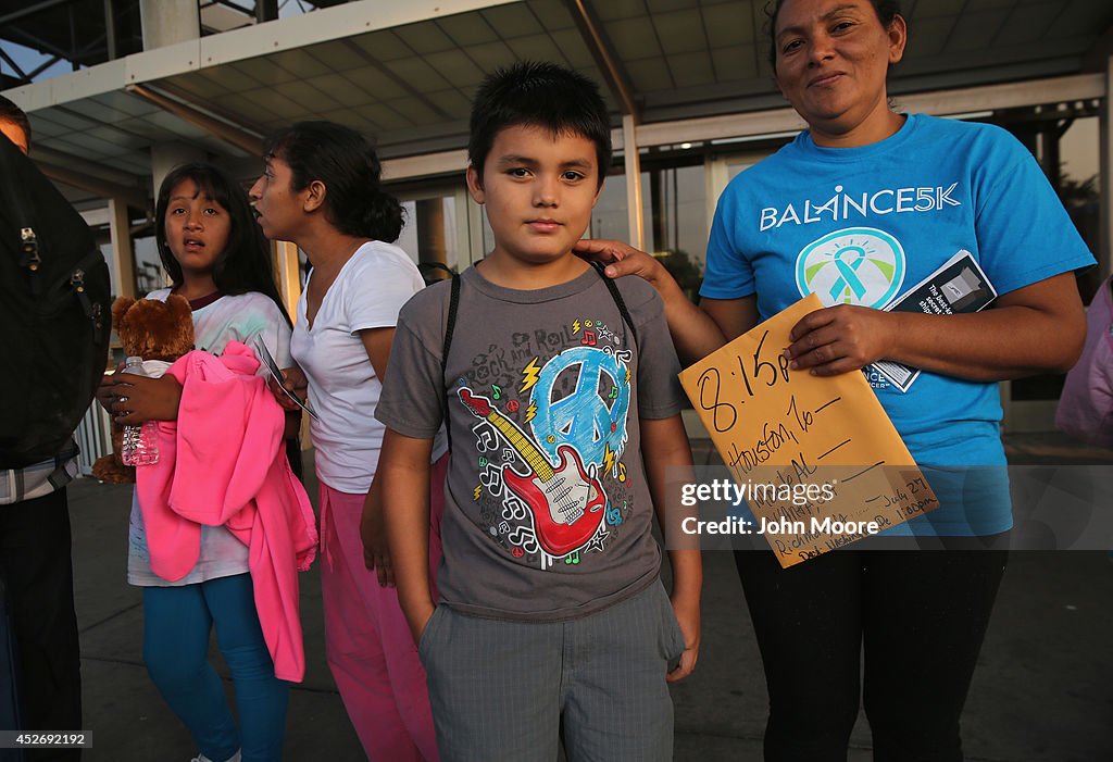 Central Americans Freed By Border Patrol Depart For Destinations Around The U.S.