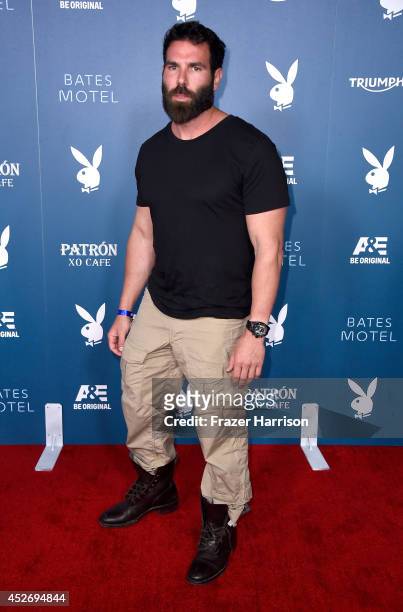 Professional poker player Dan Bilzerian attends Playboy and A&E "Bates Motel" Event during Comic-Con International 2014 on July 25, 2014 in San...