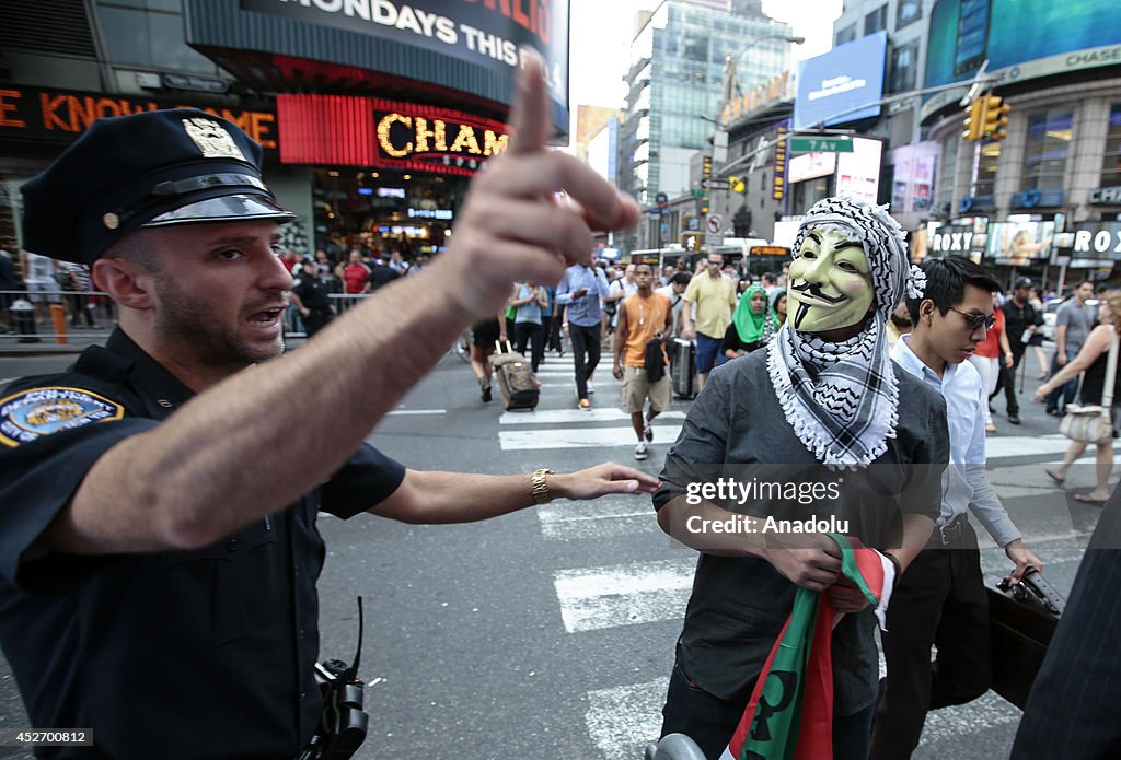 Thousands protest Israel's Gaza attack in New York