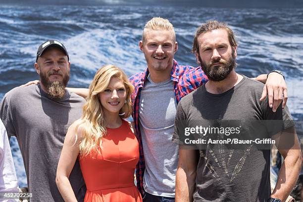 Travis Fimmel, Katheryn Winnick, Alexander Ludwig, and Clive Standen are seen at fan meet and greet at Comic-Con on July 25, 2014 in San Diego,...