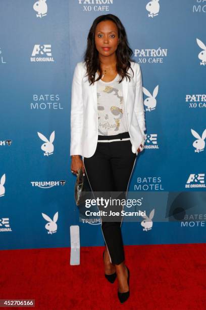 Actress Aisha Tyler attends the Playboy and A&E Bates Motel Event During Comic-Con Weekend, on July 25, 2014 in San Diego, California.