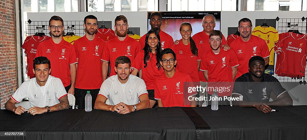 Liverpool FC Team Members And Legends Visit World Futbol Boston For Signing Session