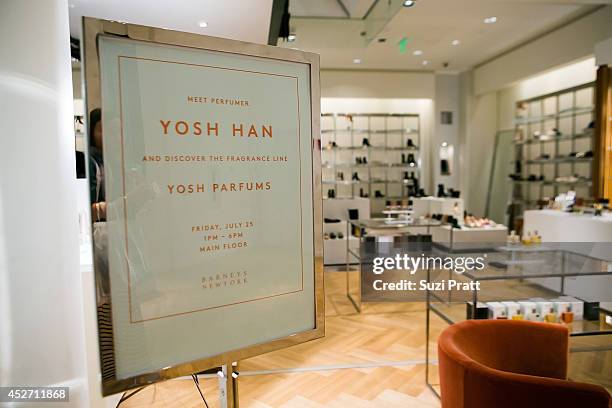 Signage dedicated to Yosh Han at Barney's New York on July 25, 2014 in Seattle, Washington.