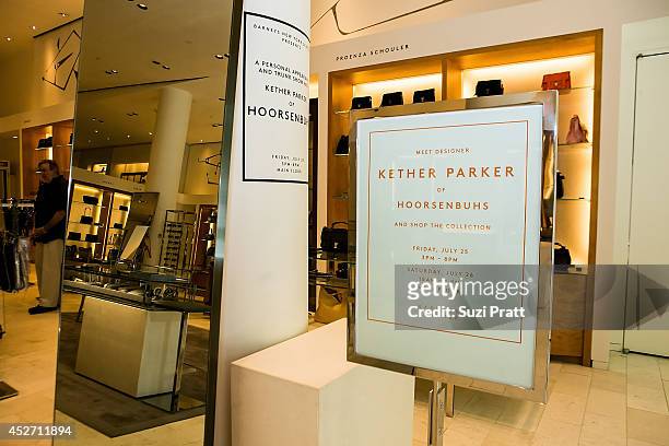 Signage dedicated to Yosh Han at Barney's New York on July 25, 2014 in Seattle, Washington.