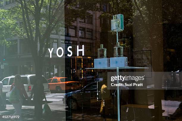 Signage dedicated to Yosh Han at Barney's New York on July 25, 2014 in Seattle, Washington.