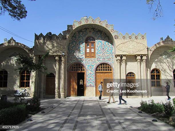 De bibliotheek van Kerman, Iran, zit in een mooi gebouw uit 1929.