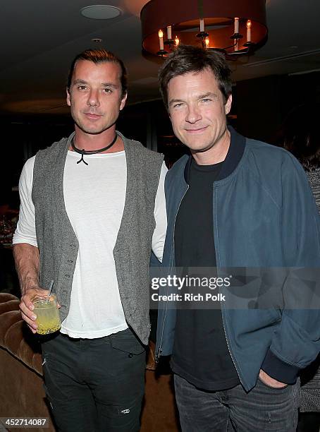 Musician Gavin Rossdale and actor Jason Bateman attend PANDORA Jewelry and Moto X present 'American Hustle' at cinema prive at on November 30, 2013...