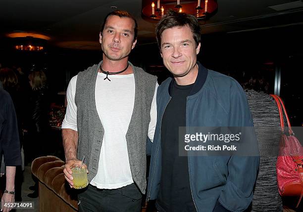 Musician Gavin Rossdale and actor Jason Bateman attend PANDORA Jewelry and Moto X present 'American Hustle' at cinema prive at on November 30, 2013...