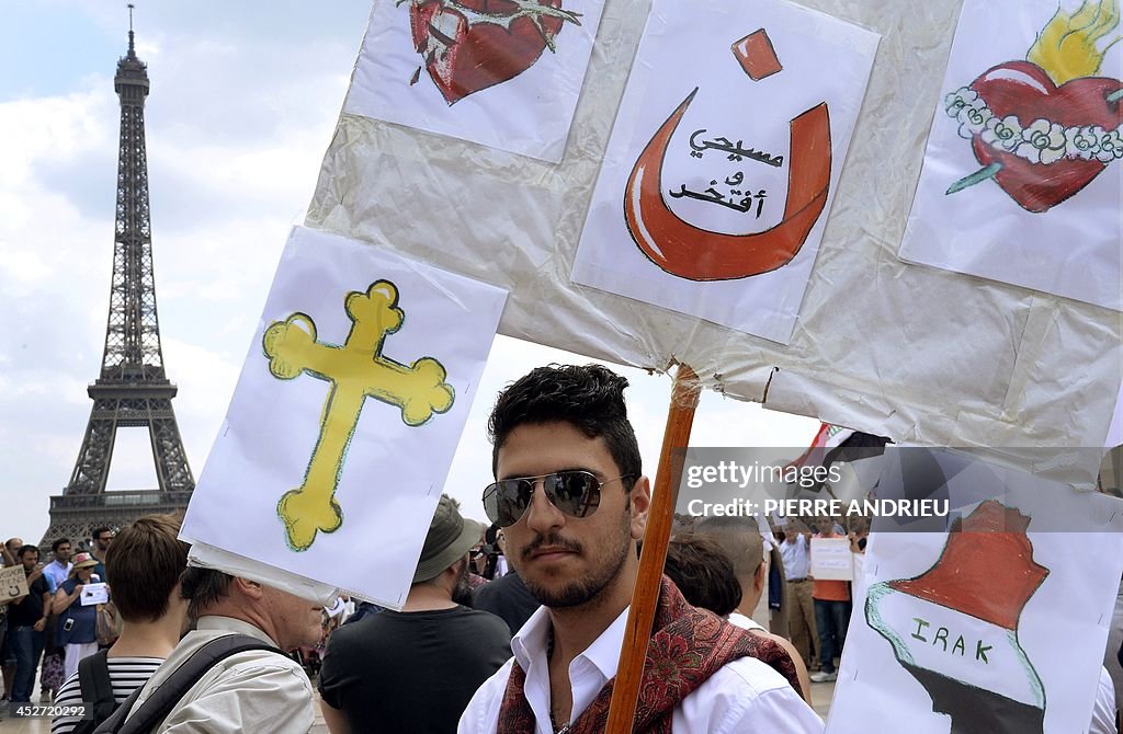 FRANCE-FARRIGHT-RELIGION-IRAQ-CHRISTIANS-DEMO