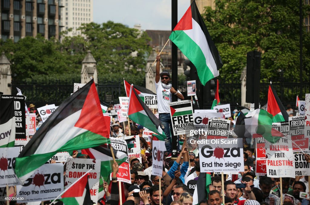 Thousands Protest Against Military Action In Gaza