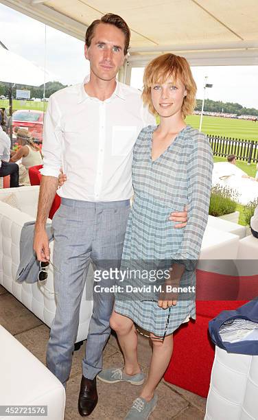 Otis Ferry and Edie Campbell attend Audi International at Guards Polo Club, near Windsor, to support England as it faces Argentina for the Coronation...