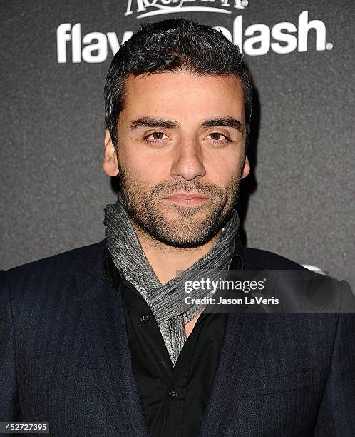 Actor Oscar Isaac attends the Miss Golden Globe event at Fig & Olive Melrose Place on November 21, 2013 in West Hollywood, California.