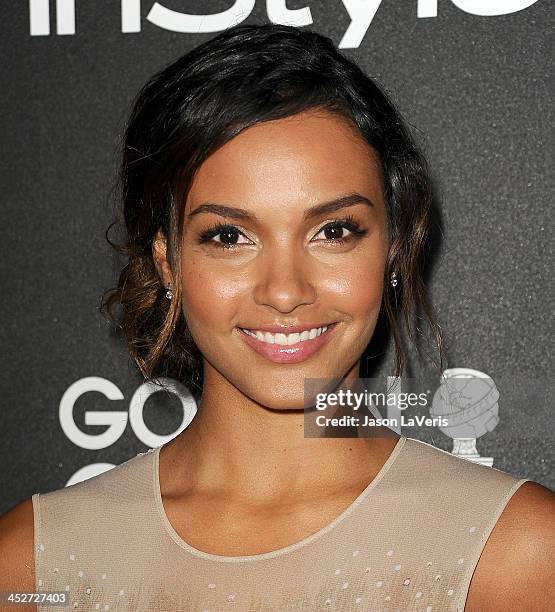 Actress Jessica Lucas attends the Miss Golden Globe event at Fig & Olive Melrose Place on November 21, 2013 in West Hollywood, California.