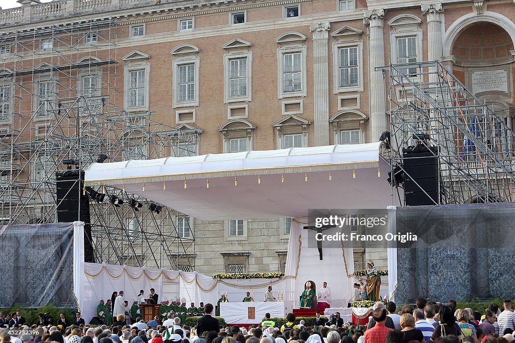 Pope Francis Visits Caserta