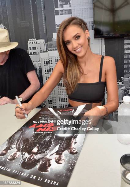 Actress Jessica Alba attends "SIN CITY: A DAME TO KILL FOR" Experience during Comic-Con 2014 at PETCO Park on July 26, 2014 in San Diego, California.