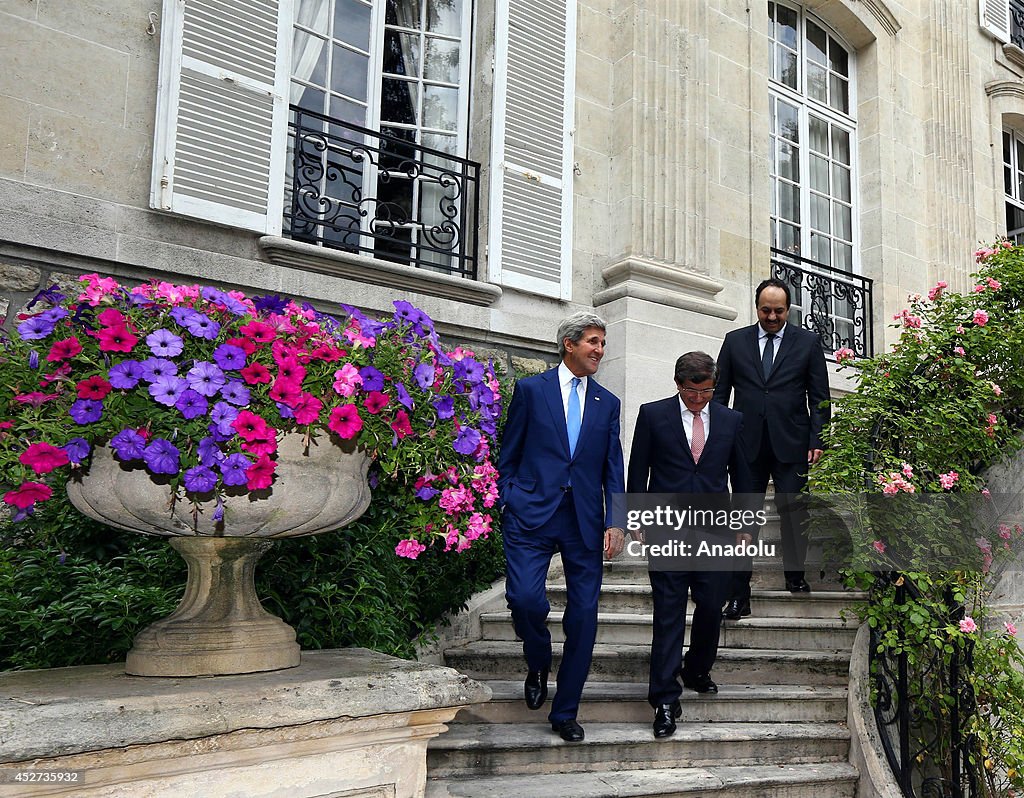 Davutoglu - Kerry - Atiyye Meeting