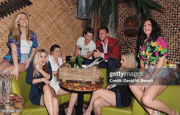 Stevie Johnson and Francis Boulle attend the Kanaloa Winter Cocktails launch on November 29, 2013 in Croydon, England.