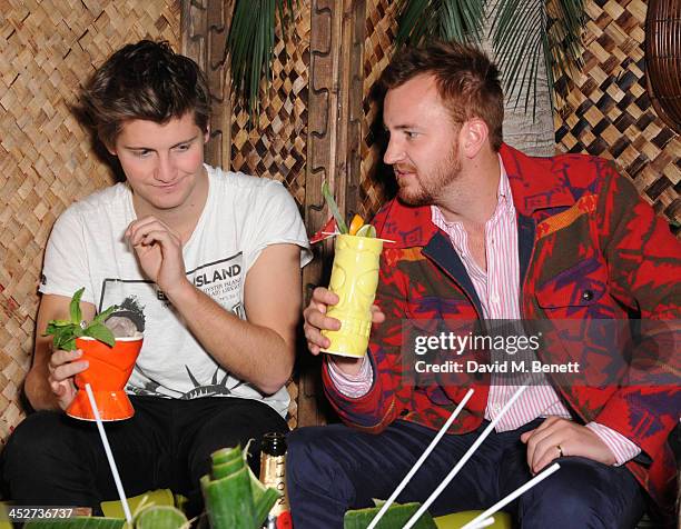 Stevie Johnson and Francis Boulle attend the Kanaloa Winter Cocktails launch on November 29, 2013 in Croydon, England.