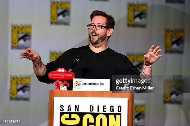 Moderator Damian Holbrook attends the TV Guide Magazine: Fan Favorites panel during Comic-Con International 2014 at the San Diego Convention Center...