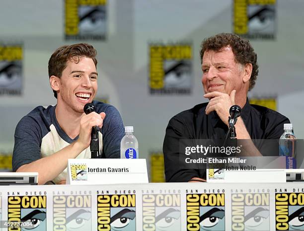 Actors Jordan Gavaris and John Noble attend the TV Guide Magazine: Fan Favorites panel during Comic-Con International 2014 at the San Diego...