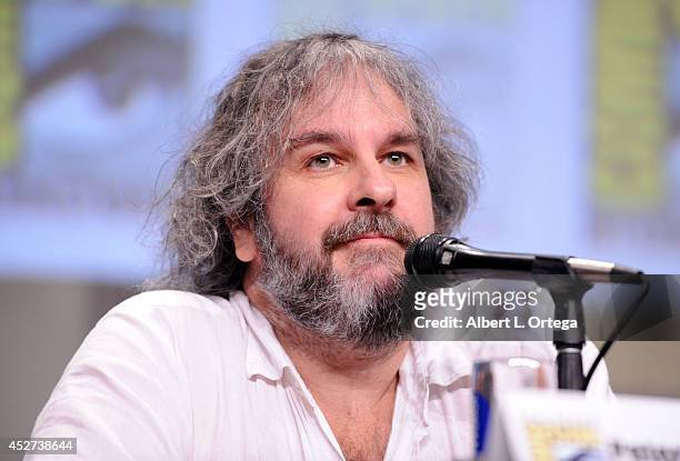 Director Peter Jackson attends the Legendary Pictures preview and panel during Comic-Con International 2014 at San Diego Convention Center on July...