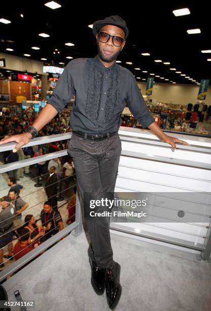 Actor Nelsan Ellis attends HBO's "True Blood" cast autograph signing during Comic-Con 2014 on July 26, 2014 in San Diego, California.