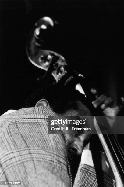 American jazz double bassist and cellist Ray Brown during rehearsals for 'Dizzy Gillespie - Dream Band Jazz America', Carnegie Hall, New York City,...
