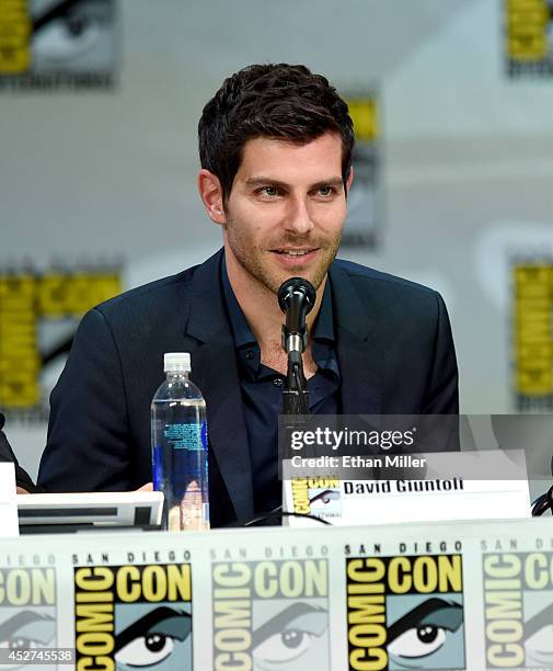 Actor David Giuntoli attends the "Grimm" season four panel during Comic-Con International 2014 at the San Diego Convention Center on July 26, 2014 in...