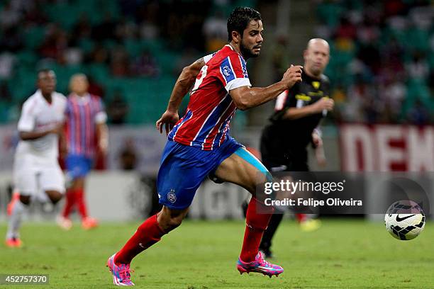 Henrique of Bahia in action during the match between Bahia and Internacional as part of Brasileirao Series A 2014 at Arena Fonte Nova on July 26,...