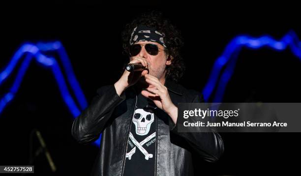 Andres Calamaro Performs at Palacio Magdalena on July 26, 2014 in Santander, Spain.