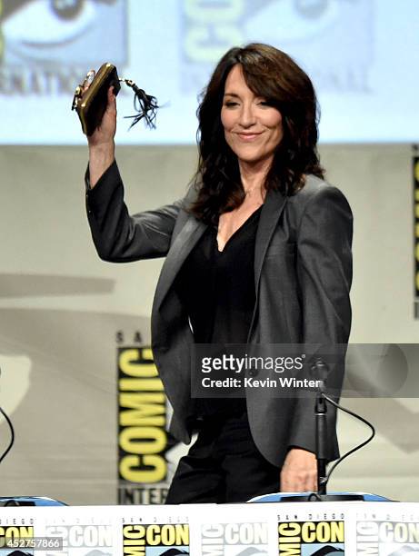 Actress Katey Sagal attends Entertainment Weekly: Women Who Kick Ass panel and presentation and presentation during Comic-Con International 2014 at...