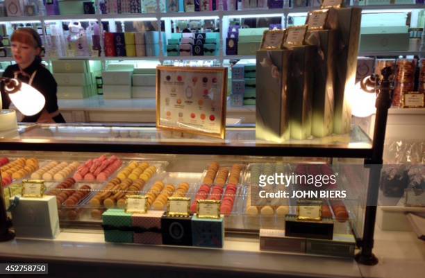An interior view of the French macaron-maker shop Laduree taken on July 23, 2014 in New York. Expansion offers both great opportunity and great risk...