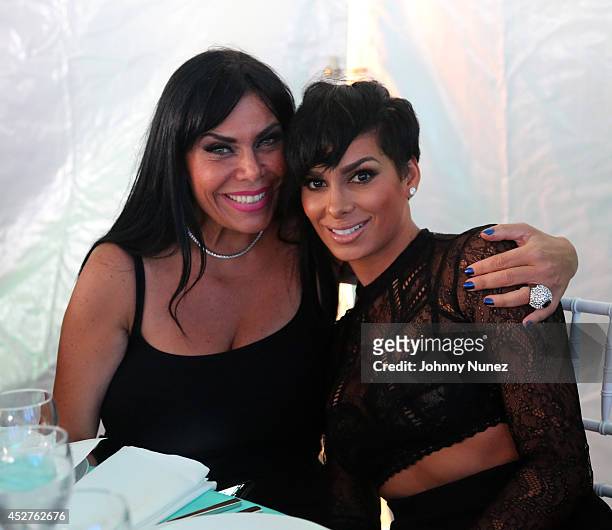 Television personality Renee Graziano and Laura Govan attend the 15th annual Art for Life Gala hosted by Russell and Danny Simmons at Fairview Farms...