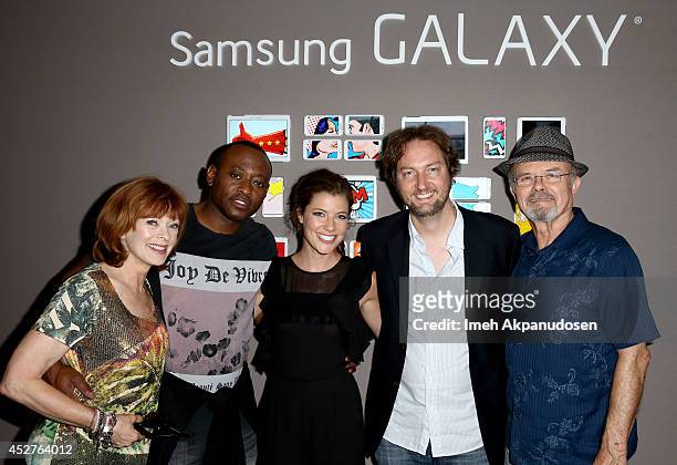 Actors Frances Fisher, Omar Epps, Devin Kelley, producer Aaron Zelman, and actor Kurtwood Smith attend the Samsung Galaxy VIP Lounge at Comic-Con...