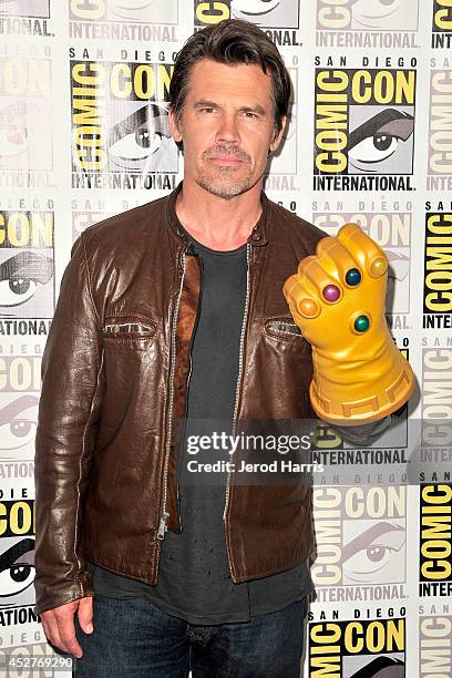 Actor Josh Brolin attends Marvel's press line during Comic-Con International 2014 at San Diego Convention Center on July 26, 2014 in San Diego,...