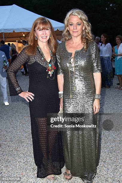 Nicole Miller and Debbie Bancroft attend 21st Annual Watermill Summer Benefit at The Watermill Center on July 26, 2014 in Water Mill, New York.