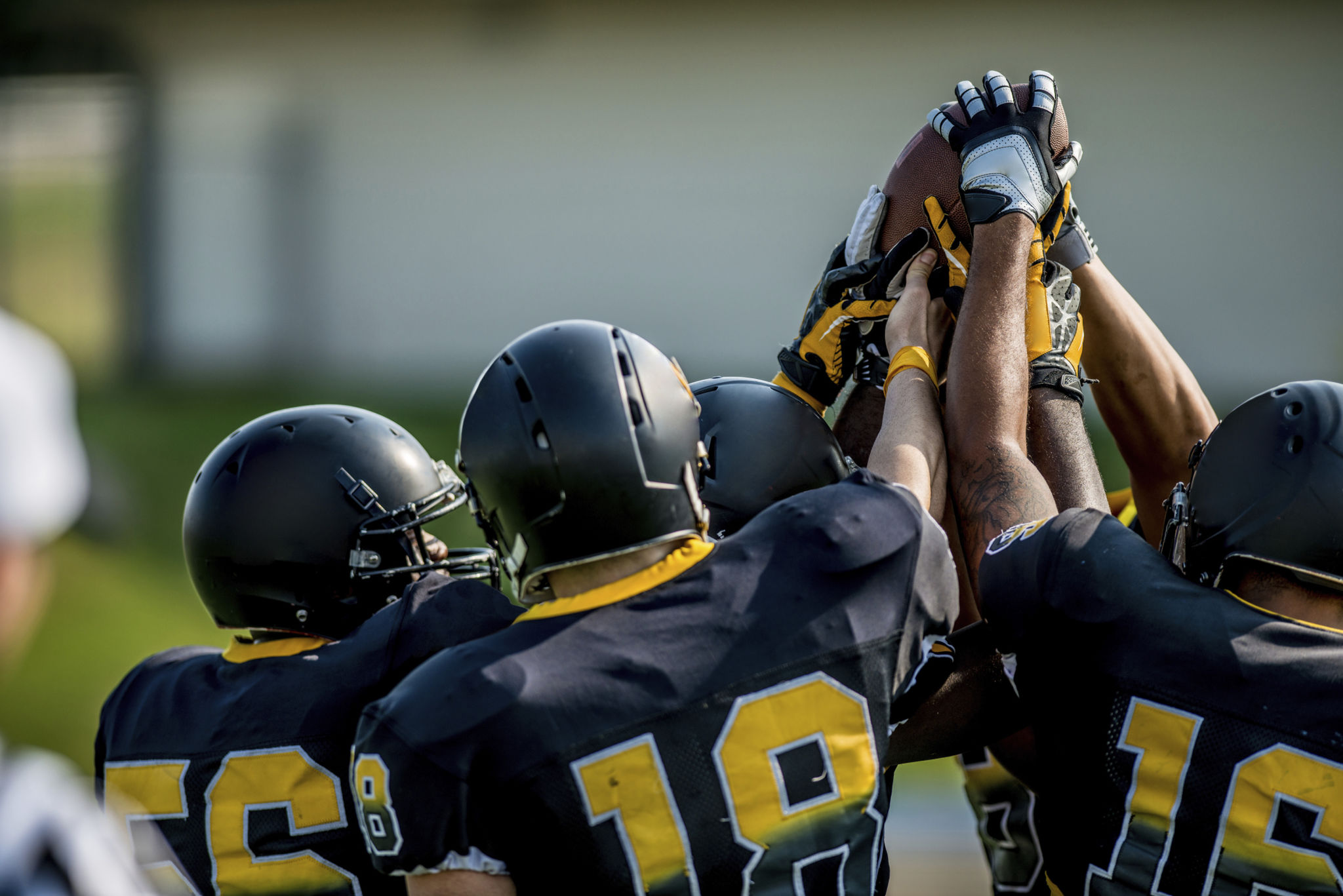 football team huddle